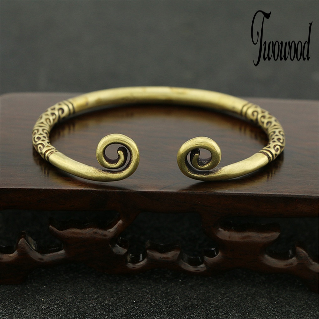 Gelang Bangle Adjustable Bahan Kuningan Untuk Pria Dan Wanita