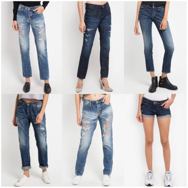 Logo Jeans Boyfriend Blue Raw
