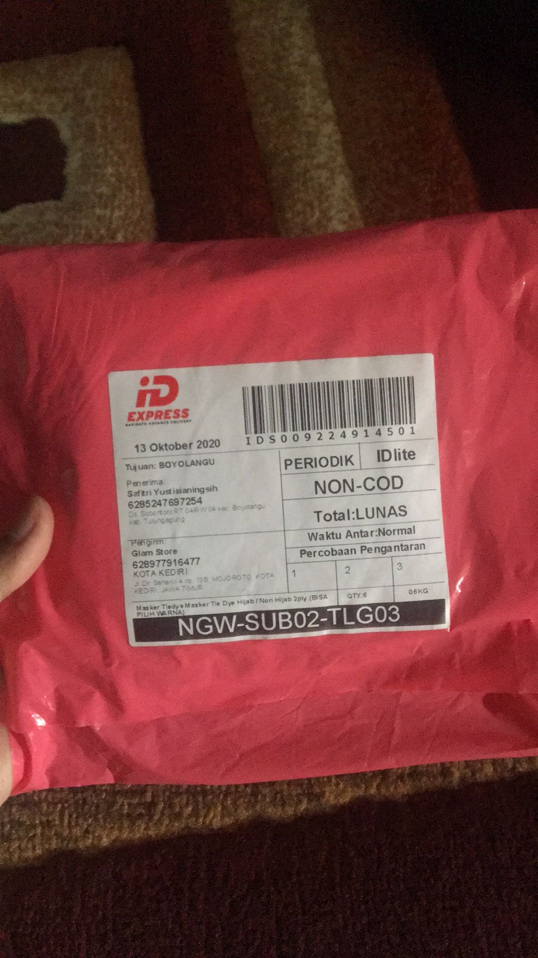 [buy 1 Get 1] Masker Tie Dye Hijab / Non Hijab 2ply Masker Earloop (bisa Pilih Warna)