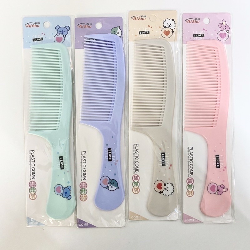 SISIR RAMBUT BTS BT21 / SISIR BESAR BTS / SISIR UNICORN PLASTIK / sisir lurus plastik