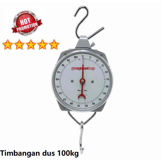 Timbangan Gantung Besi 100 kg / Timbangan dus jarum 100kg / Timbangan Gantung Manual 100 kg