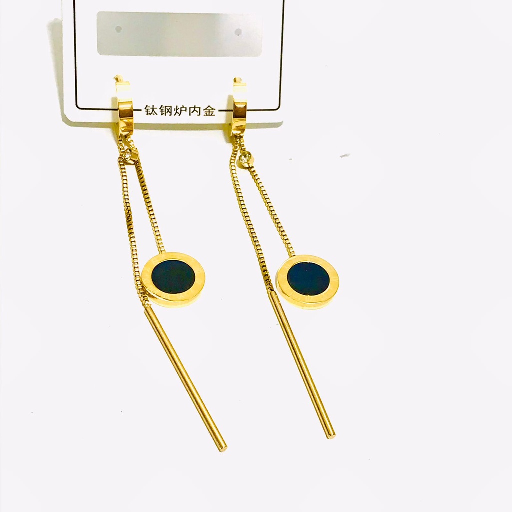 Anting Titanium  Wanita Lapis Emas Anti karat AT-5