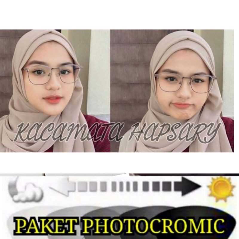 PAKET FRAME KACAMATA PHOTOCROMIC | KACAMATA MINUS | KACAMATA ANTI RADIASI | PRIA &amp; WANITA 2713