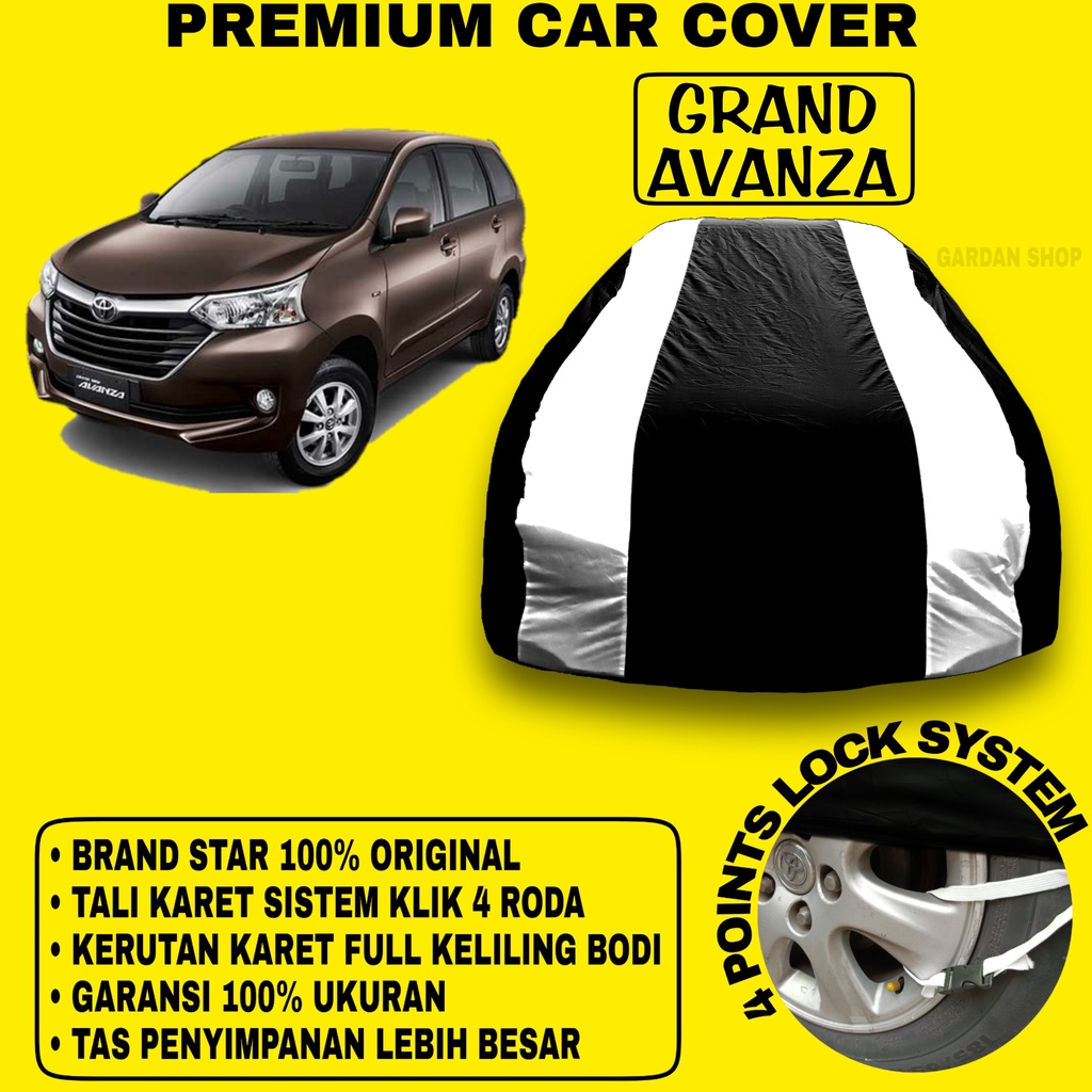 Body Cover GRAND AVANZA Sarung Strip SILVER Penutup Pelindung Bodi Mobil Grand Avanza PREMIUM Cover