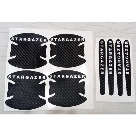 Stiker Mobil Outer Handle Anti Gores Pelindung Pintu Carbon Hyundai Stargazer