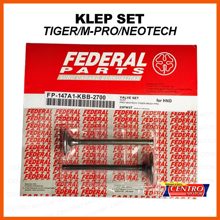 KLEP SET HONDA TIGER/MEGA PRO/NEOTECH. FEDERAL PARTS