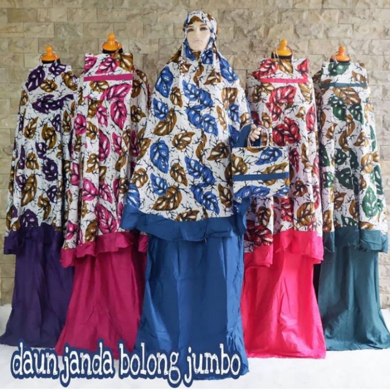 Mukena Rayon Motif Janda Bolong Ukuran Dewasa Jumbo