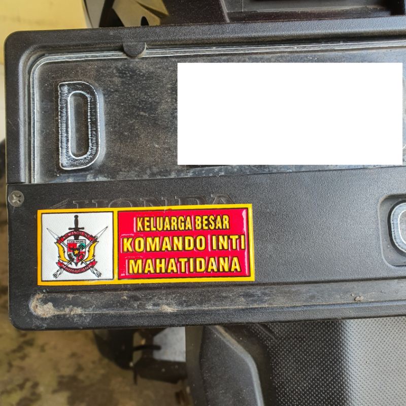 STICKER EMBOS LOGO PLAT NO PP (PEMUDA PANCASILA)KOMANDO INTI/STIKER TIMBUL LOGO PP MERAH