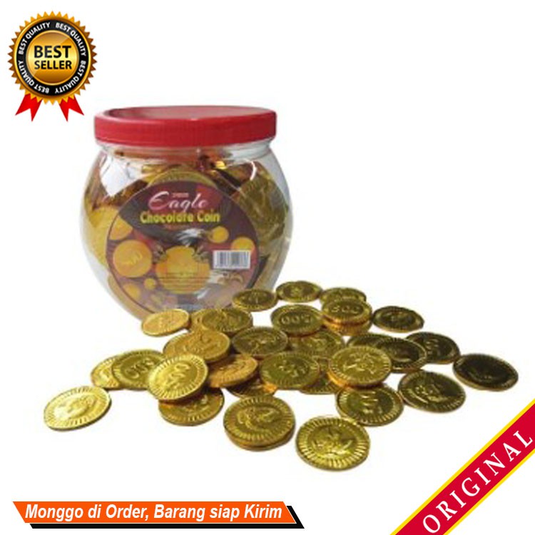 

Jajanan Coklat Koin camilan keluarga jajanan anak Eagle Chocolate Coin 575gr