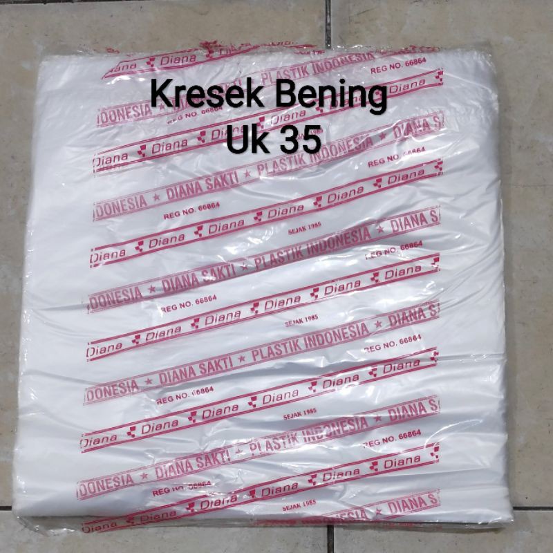 HD Bening 35, Kantong Kresek Bening Uk 35, Plastik Bening