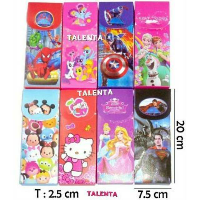 Tempat Pensil / Pencil Case / Kotak Pensil Rakit Unik Lucu Grosir 12 Pcs