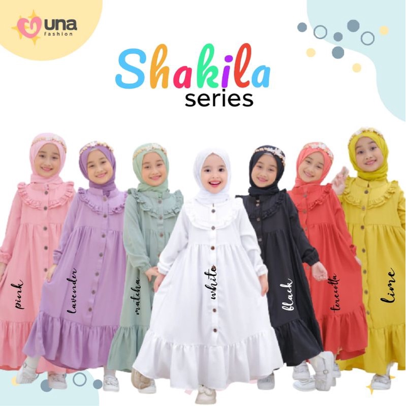 ☀UNAFashion☀SHAKILA Set Gamis Anak Perempuan usia 3-12 tahun by UnaFashion