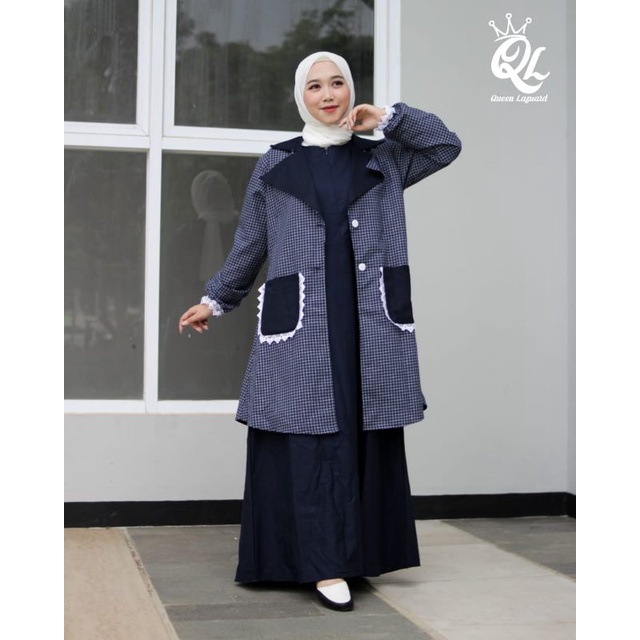 gamis set cardigan
