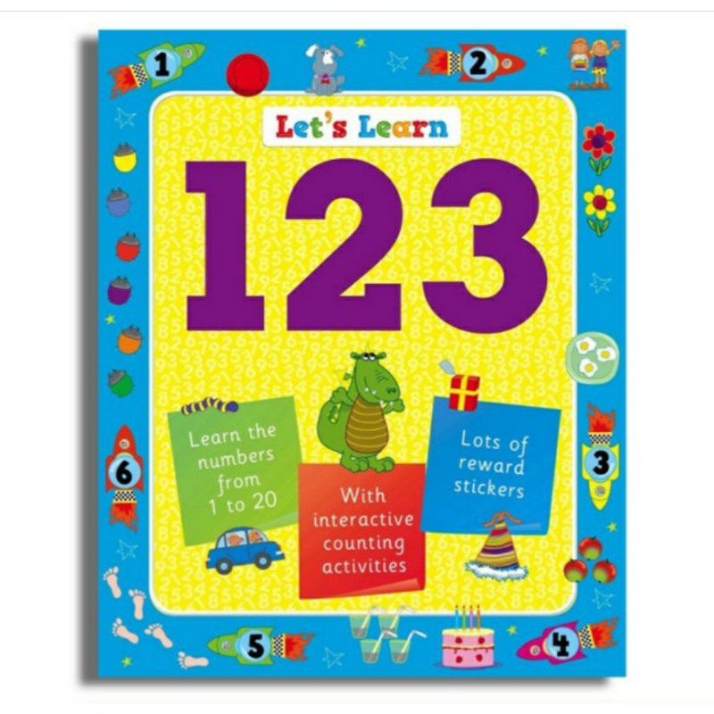 Lets Learn 123 Book/ Buku Anak Import BBW Sale