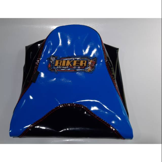 Kain jok glossy biker warna biru
