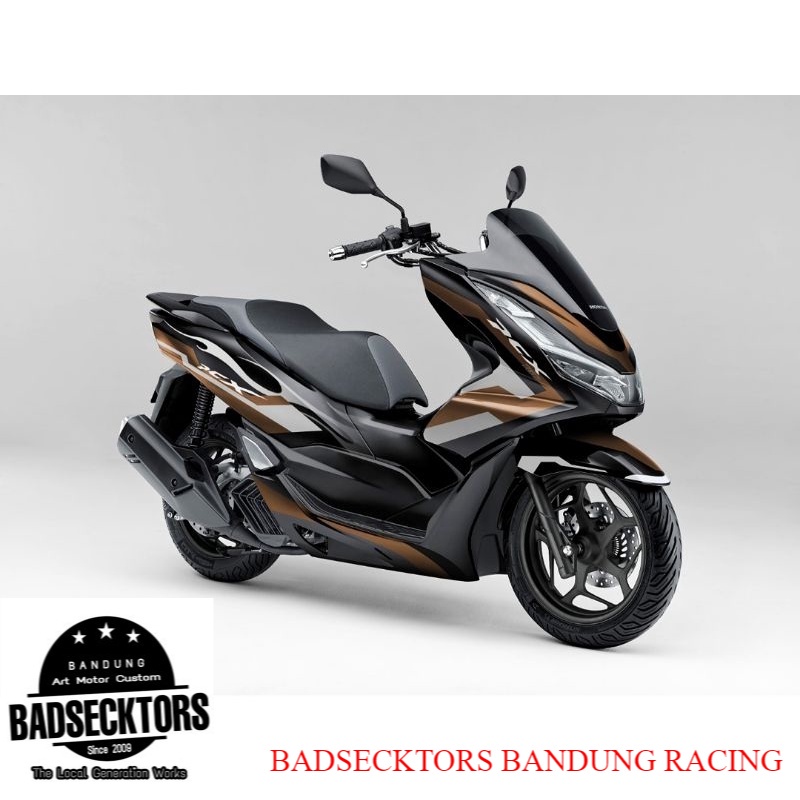 STICKER DECAL HONDA PCX 160 BLACK BROWN METALIC keren