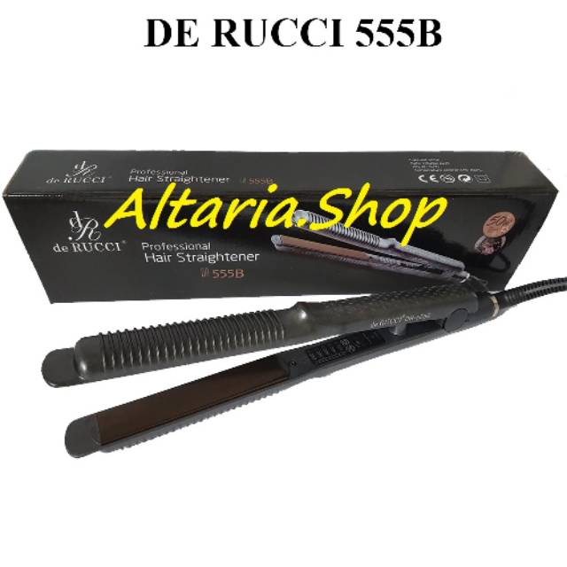 Catok De Rucci 2in1 Lurus &amp; Curly / De Rucci DR-555B 100% Original