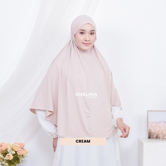 ShalihaFactory - Jilbab Hijab Kerudung Instan Bergo Maryam Jersey Jumbo Syari Panjang Polos | Nuha Syari