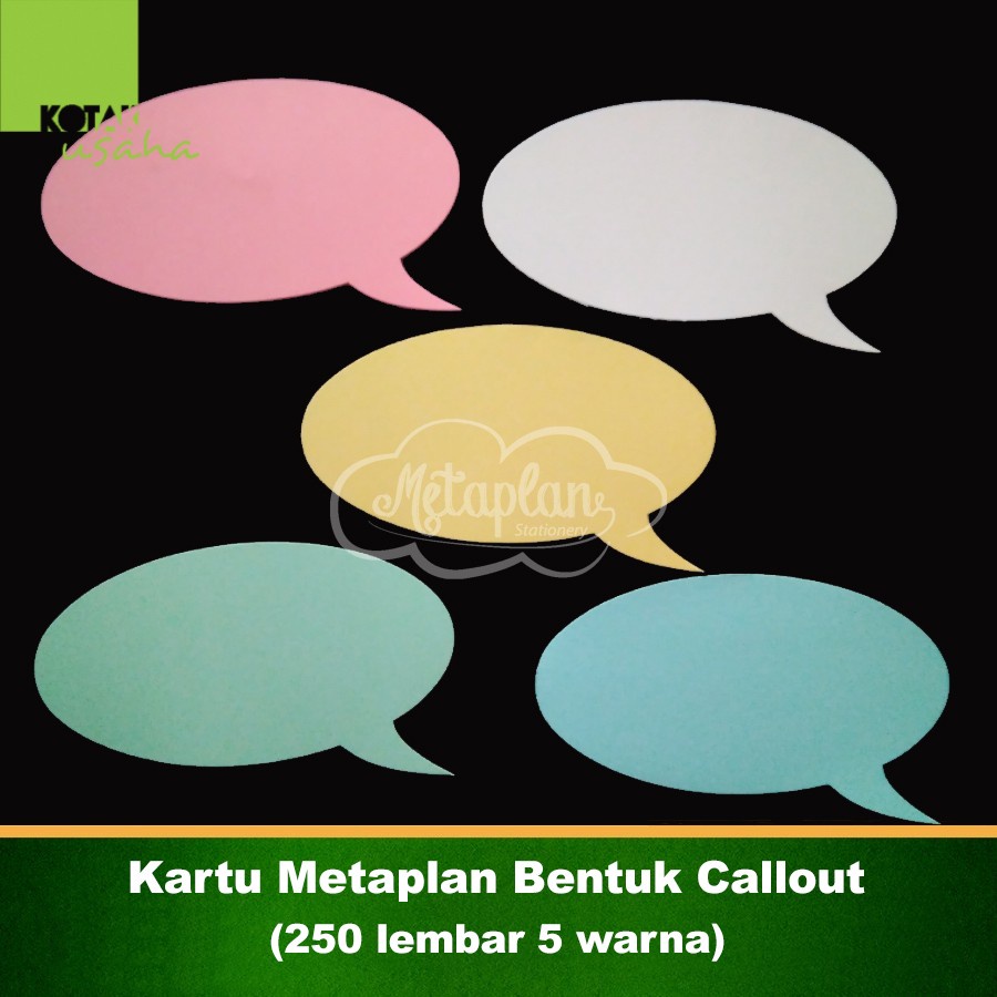 

Kartu Metaplan Bentuk Callout (250 lembar 5 warna)