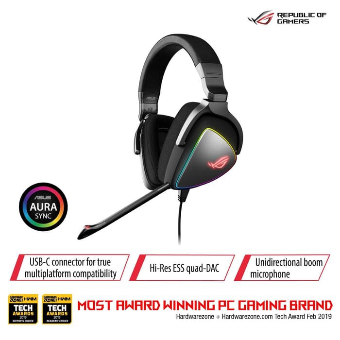 ASUS ROG Delta RGB Hi-Res ESS Quad DAC - Gaming Headset