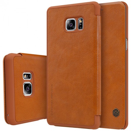Nillkin Samsung Galaxy Note 7 FE Case Qin Leather Flip Cover - Brown