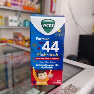 VICK FORMULA 44 ANAK - BATUK BERDAHAK DAN KERING - STRAWBERRY - 27ML
