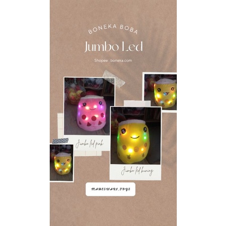 Boneka Boba Jumbo Led , Boneka Boba Viral , Boneka Boba