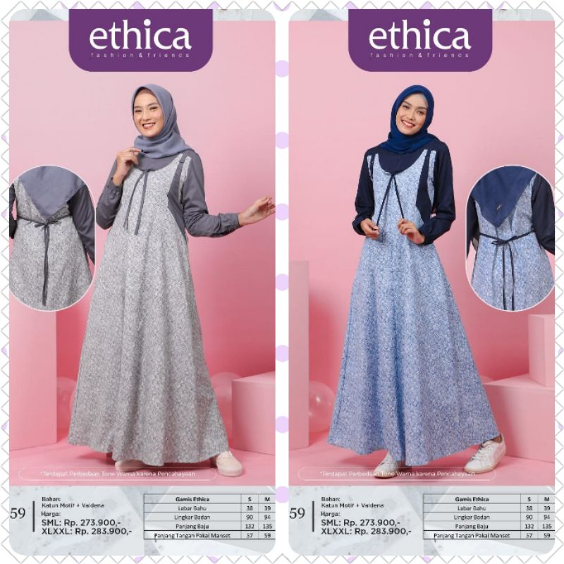 GAMIS ETHICA AYUMI 259 NAVY GREY