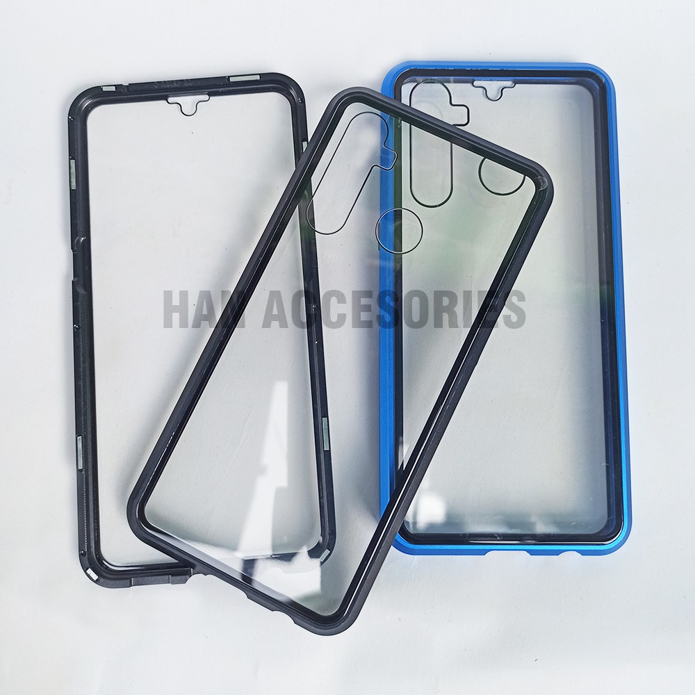 Realme 5/5i Case Magnetic 360 FULL GLASS Depan dan Belakang - Full Protection