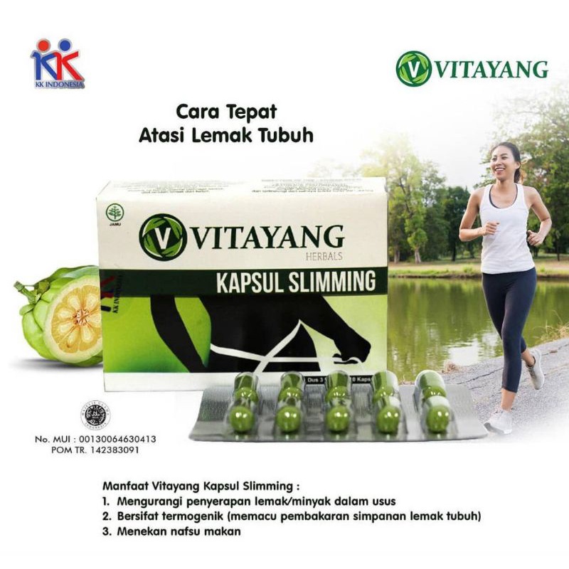 Vitayang Kapsul Slimming Teh Hijau Jati Belanda Gelugur Herbal Alami Untuk Mengatasi Obesitas Dan Kegemukan original KK Indonesia