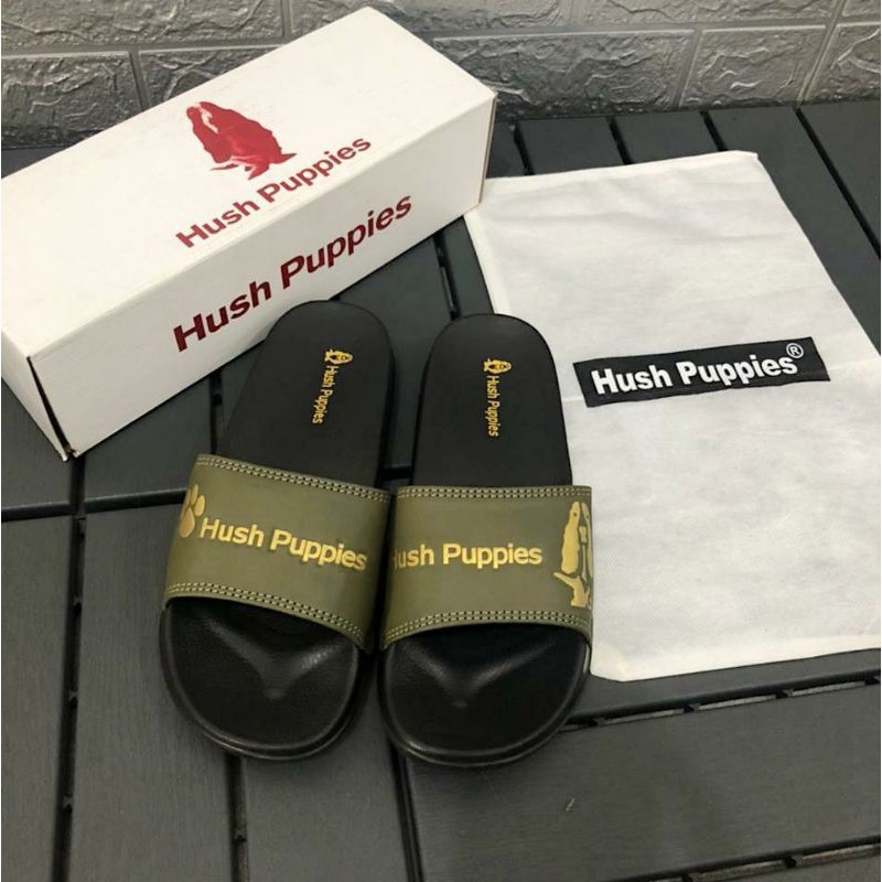 Promo Ramadhan Sandal Hush Puppies Olive Gold Varsity