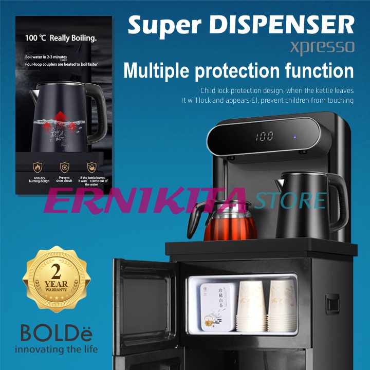 BOLDe DISPENSER XPRESSO GALON BAWAH BONUS 2 KETTLE - Remote Garansi Resmi 2 Tahun