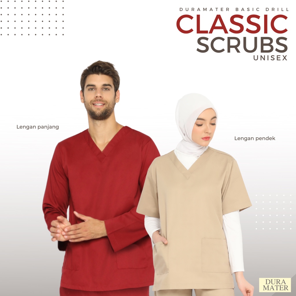 Baju Jaga Baju OK Scrubs Duramater XXS hingga XXXXL