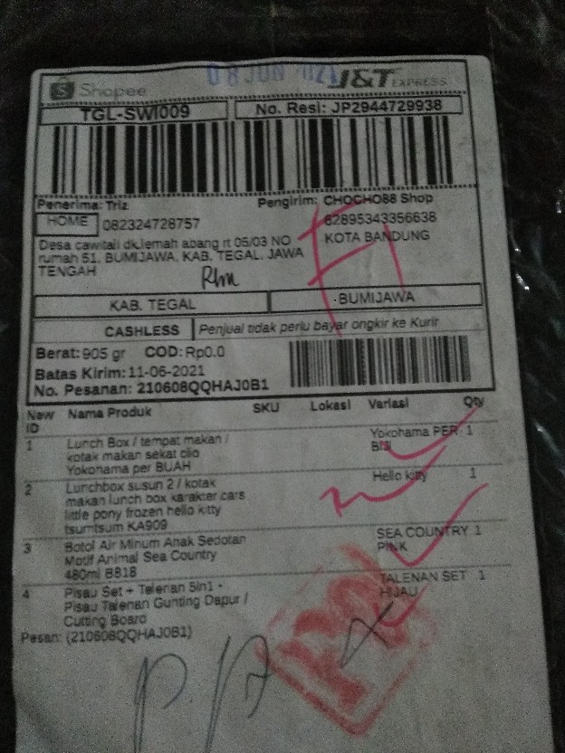 Lunch Box / Tempat Makan / Kotak Makan Sekat Clio Yokohama Per Buah