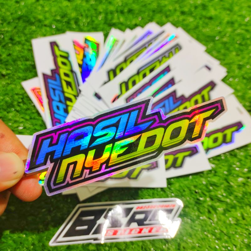 

sticker hasil nyedot hologram / sticker viral