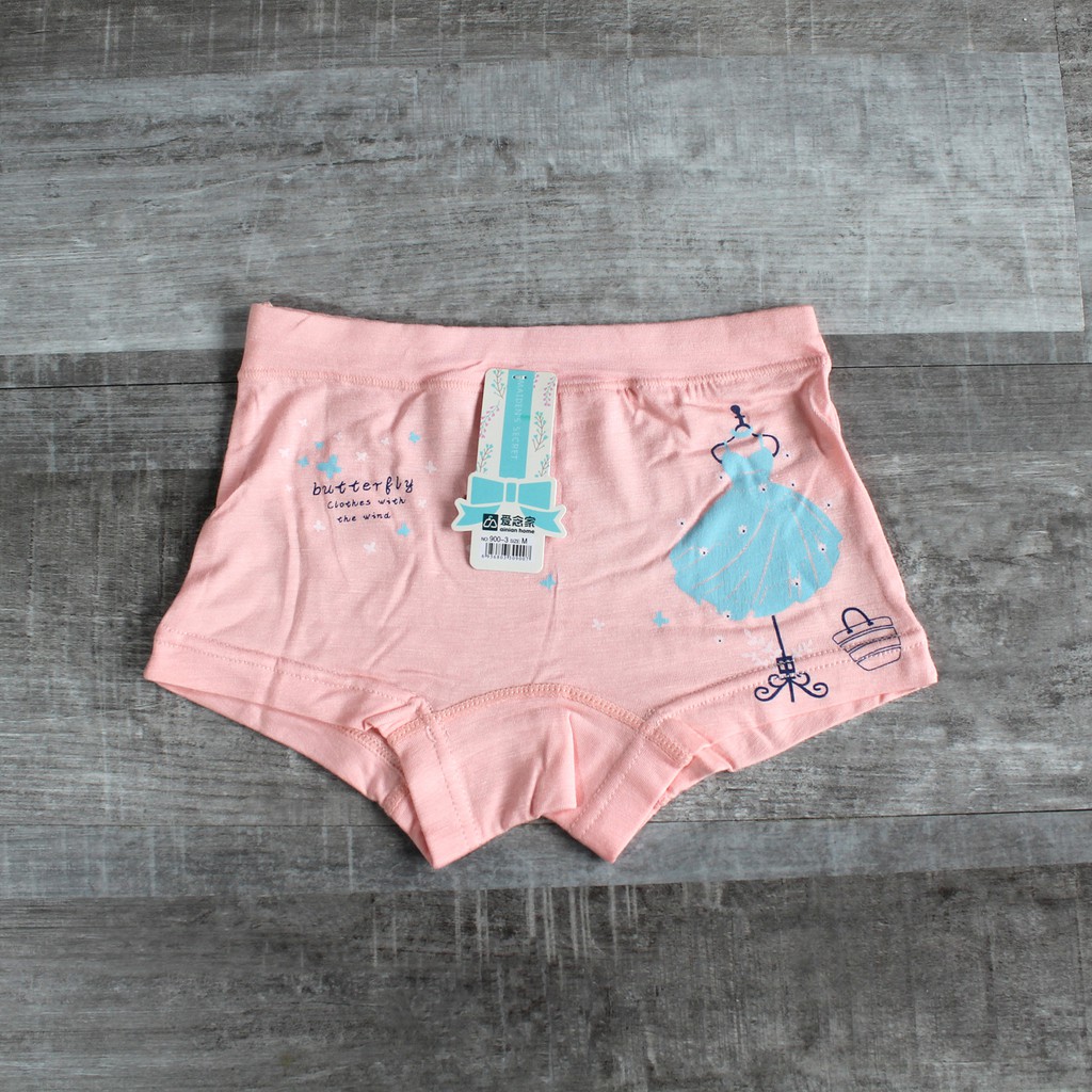 Celana dalam boxer anak perempuan isi 4 pcs bahan katun impor dengan ziplock Celana Dalam anak cewe