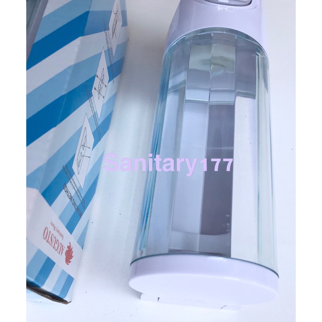 Tempat Sabun Cair Single PUTIH Minimalis Augusto / Dispenser sabun soap Shampoo sanitizer white /C11