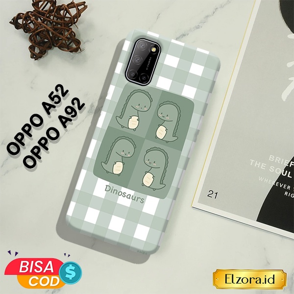 Case Handphone OPPO A52/A92 Fashion Case Kartun Dino Case Lucu Hardcase Softcase Case Murah Paling L