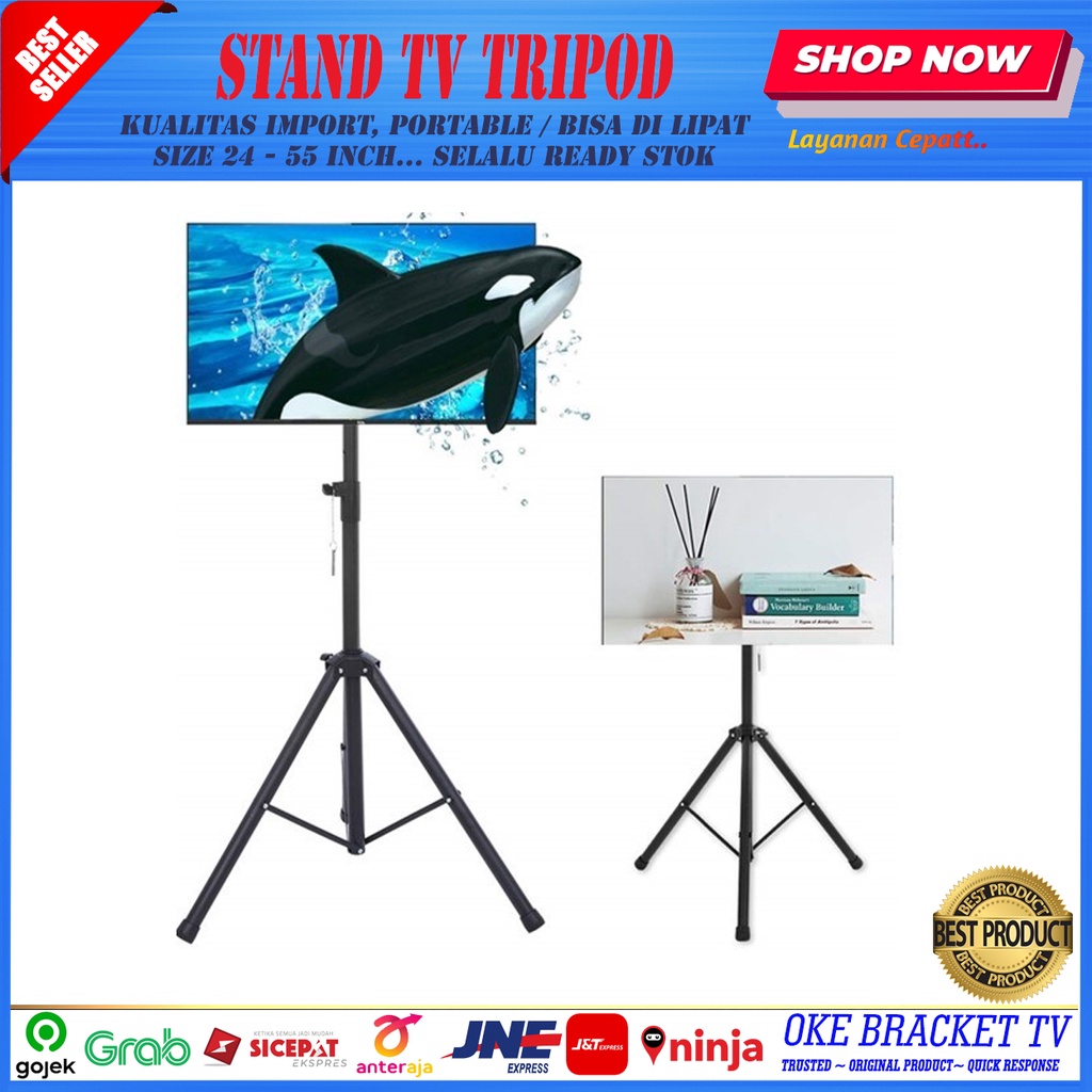 BRACKET TV STANDING TRIPOD 24 - 55 INCI