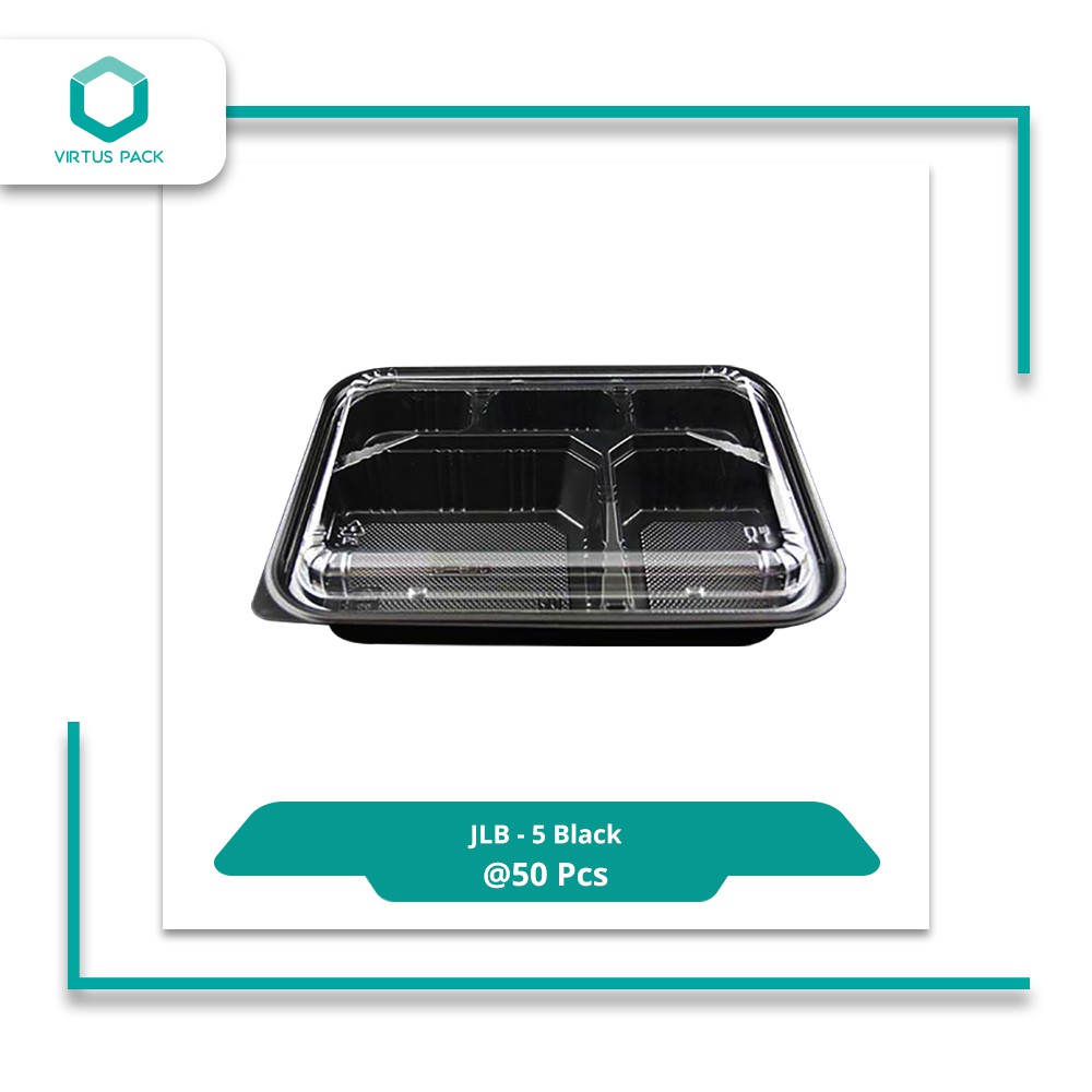 Virtuspack / Mika Plastik / Bento Box 5 sekat / JLB-5 / 50pcs