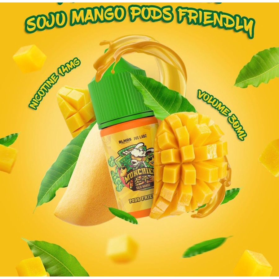 LIQUID MUNCHIES V4 PODS FRIENDLY - MUNCHIES SOJU MANGO PODS - 30ML