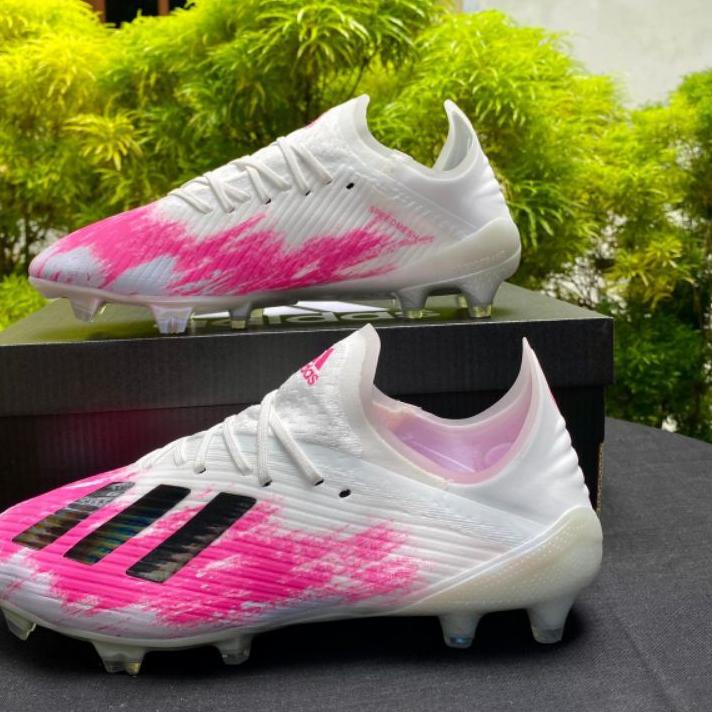 Bagus Dipakai.. Sepatu Bola Adidas X19.1 White Pink FG