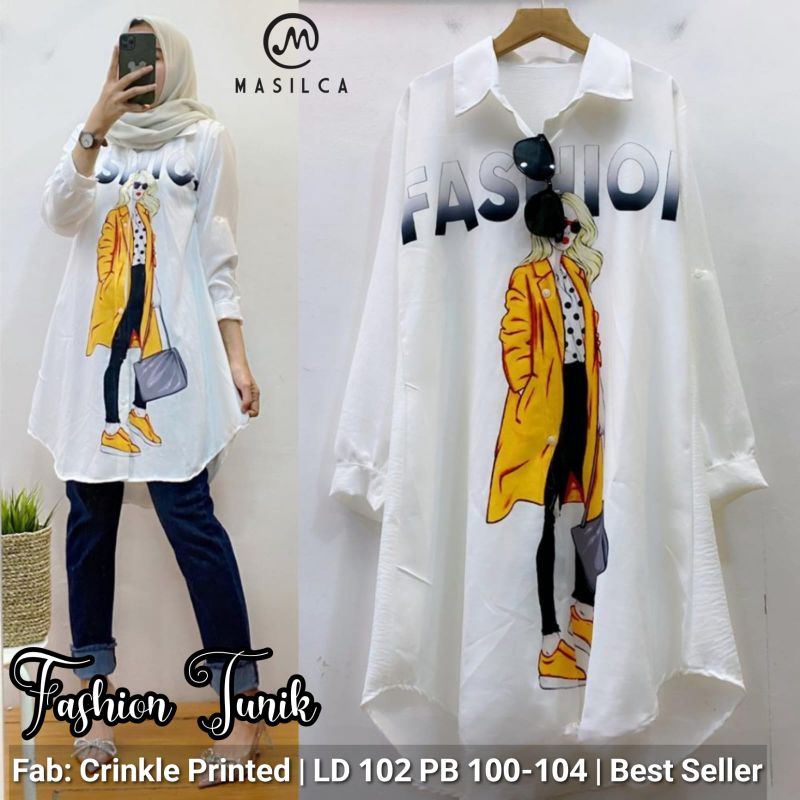WORD OUR TUNIK / MAHALINI FASHION TUNIK ATASAN WANITA CRINKLE RAYON
