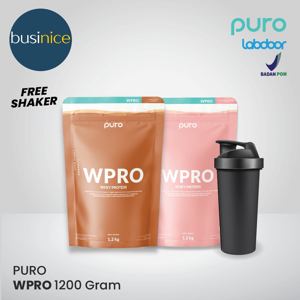 Puro Wpro 1.2 Kg Whey Protein BPOM Halal