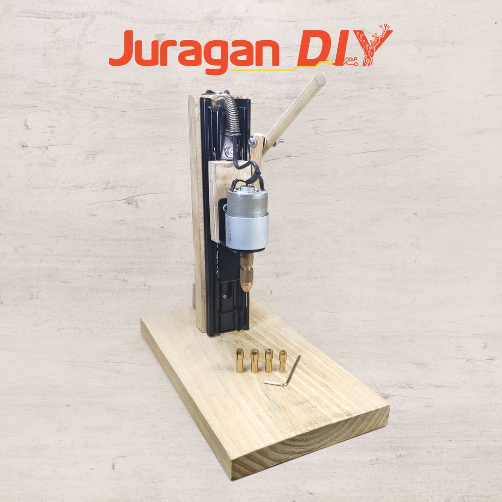 Paket Set Bor Duduk Mini PCB Stand Mini Drill DIY | Shopee Indonesia