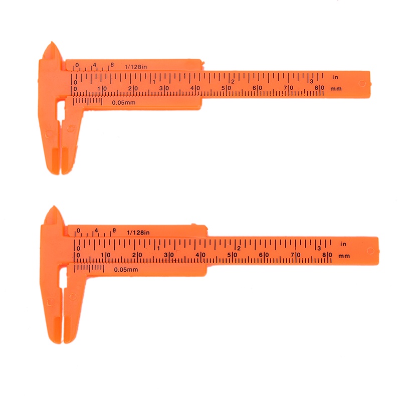【Theredsunrisesiwy.id】New 1Pc Mini Plastic Ruler Sliding 80mm Vernier Caliper Gauge Measure Tools