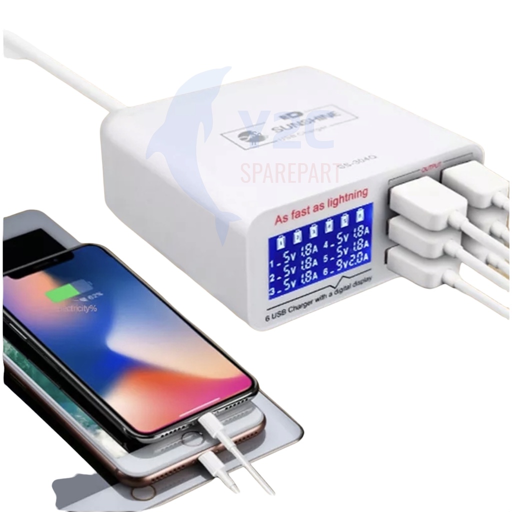 ADAPTOR SMART CHARGER SUNSHINE SS-304D DIGITAL 6PORT USB PRODUCT SCHEMATIC / ALAT SERVIS SERVICE HP LENGKAP TERLENGKAP TERMURAH