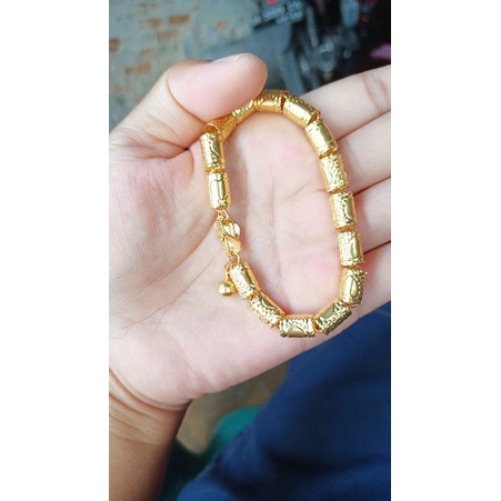 Gelang bambu replika mas,mewah,awet,tahan lama