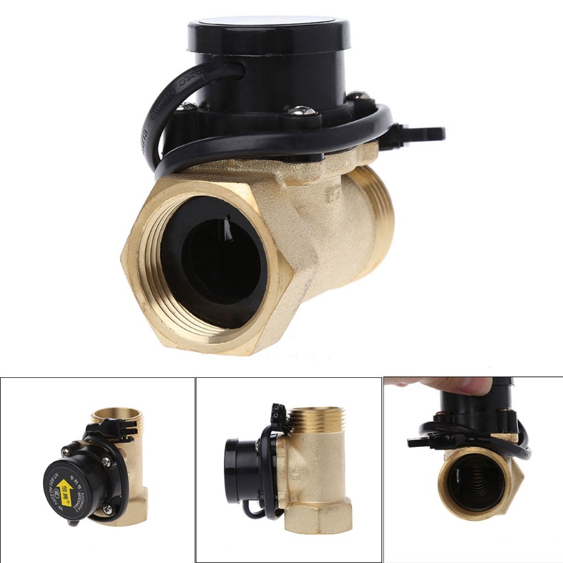 Bt HT800 1 &quot;Pompa Air Flow Sensor Switch Liquid Booster Solar Heater Kuningan