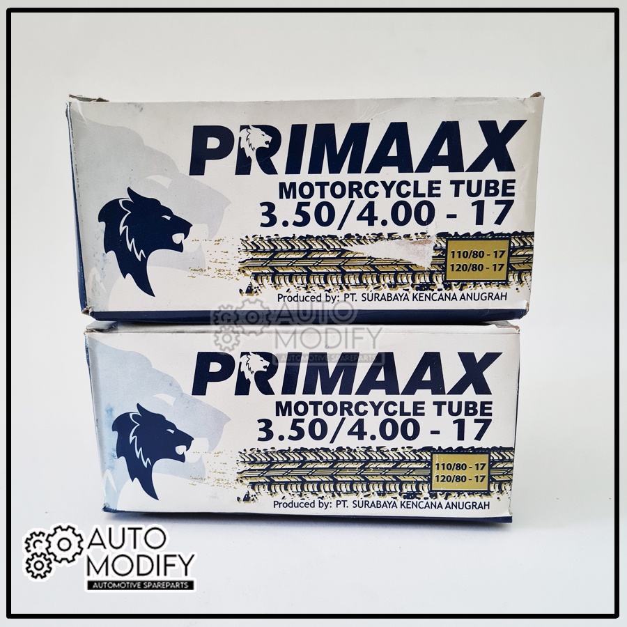 Ban Dalam Primaax / Primax 350/400-17 (110/80-17, 120/80-17 Ring 17)